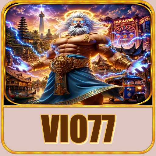 Pratinjau visual kanal unduhan vio77 APK resmi 512×512